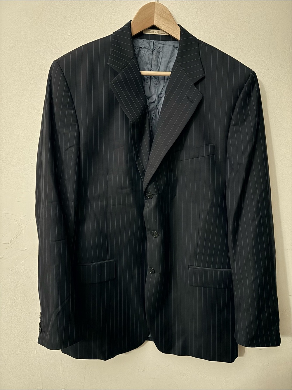 Men's Pinstripe Suit Jacket - Classic Tailored Blazer